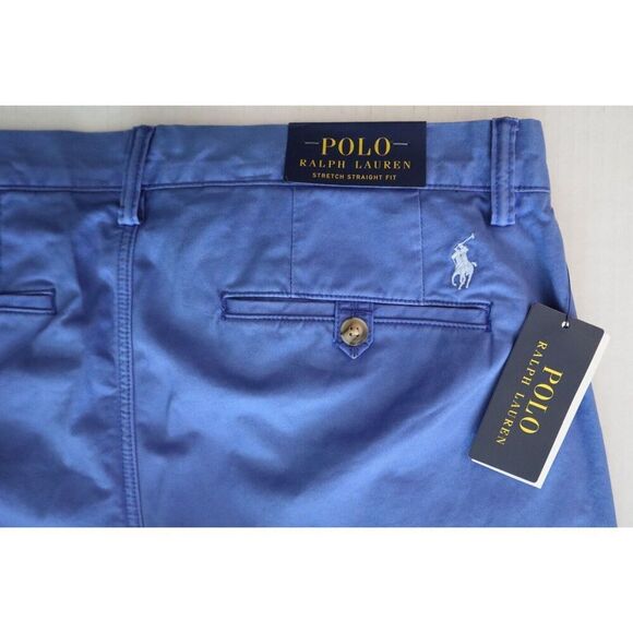 Polo Ralph Lauren Men Sz 32x32 Blue Stretch Straight Fit Washed Chino Pants - Picture 6 of 13
